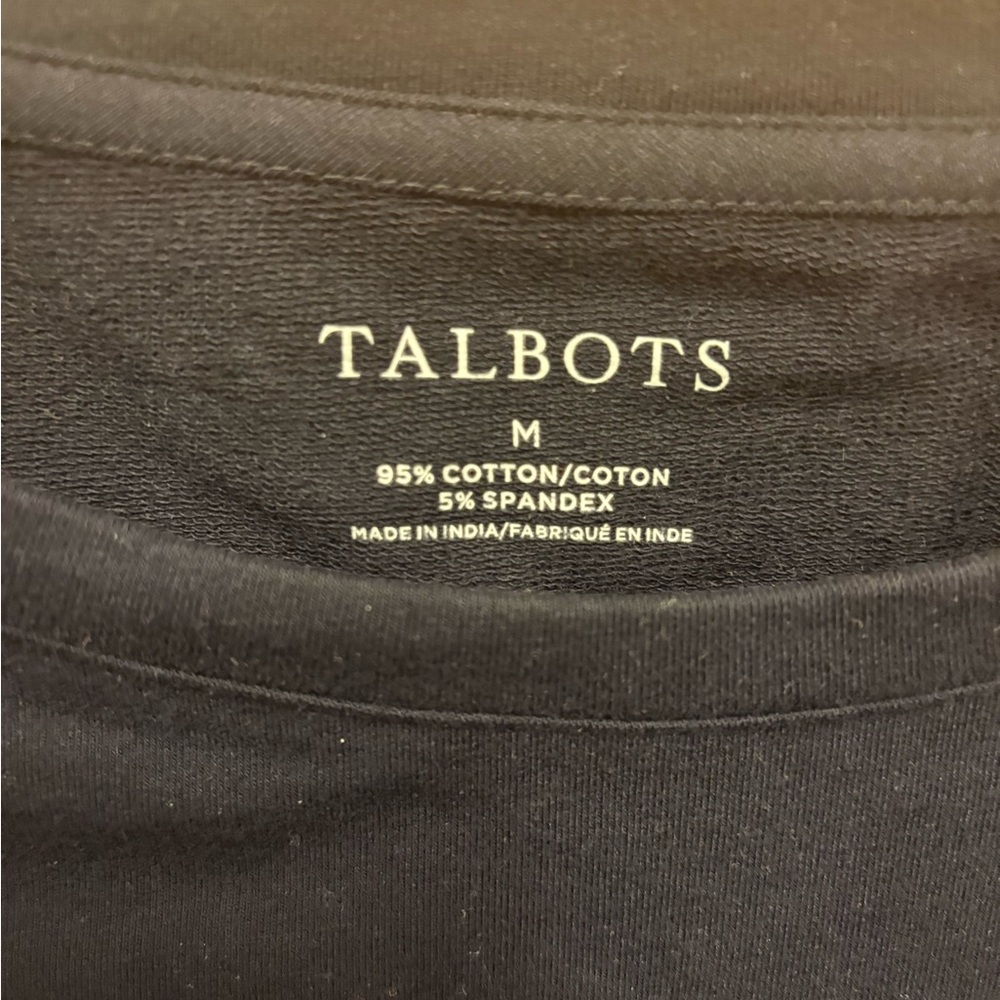 Talbots Ruffled LS Tee Size Medium - Picture 2 of 3